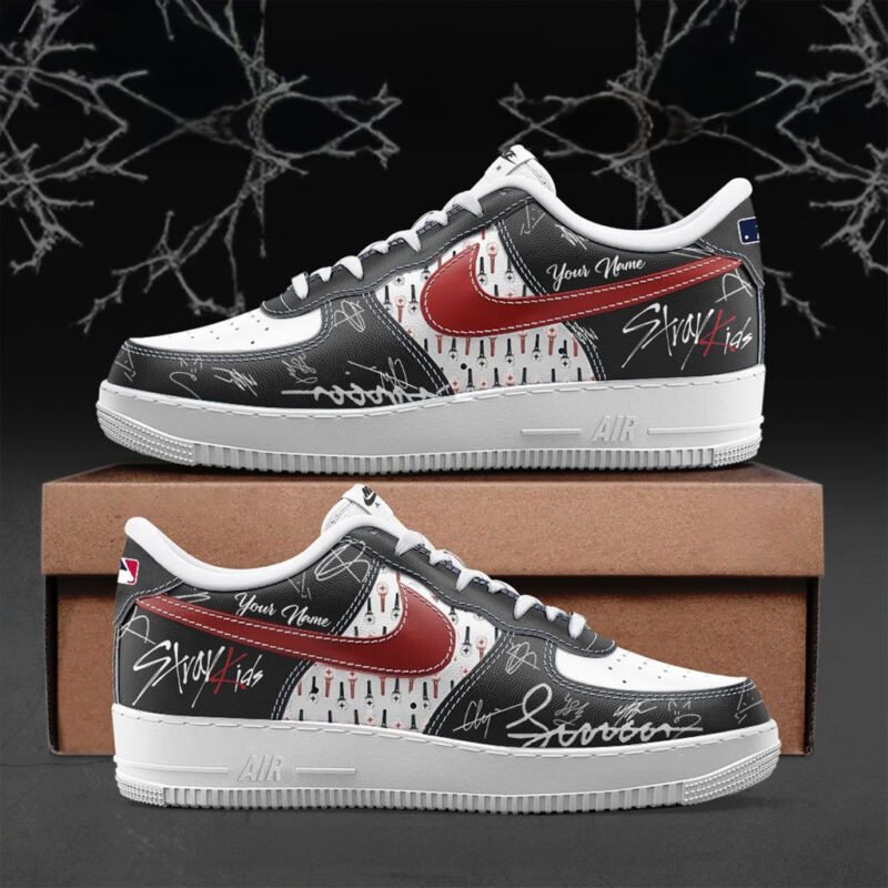 MLB x Stray Kids Dominate World Tour 2025 Air Force 1 Sneakers MLB Merch Husband Gifts
