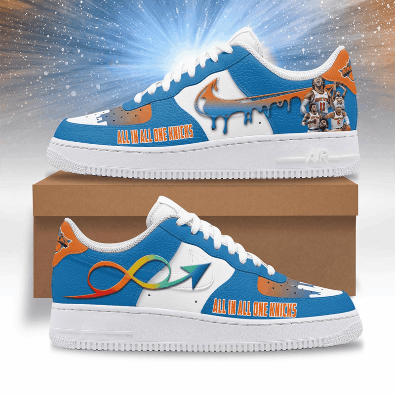 New York Knicks All In All One Knicks Air Force 1 Shoes New York Knicks Merch Husband Gifts
