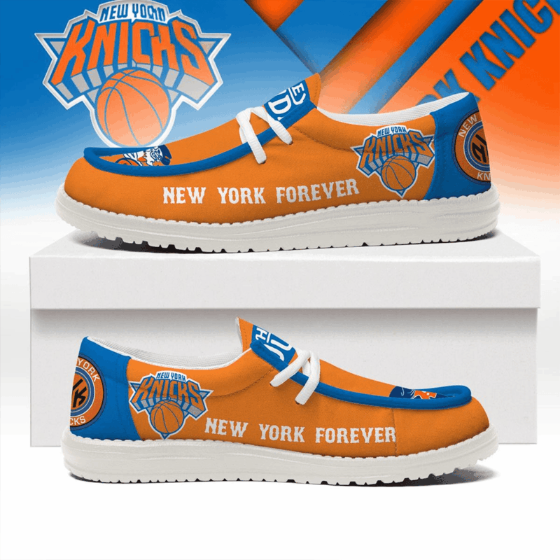 New York Knicks Forever Hey Dude Shoes New York Knicks Merch Good Fathers Day Gifts