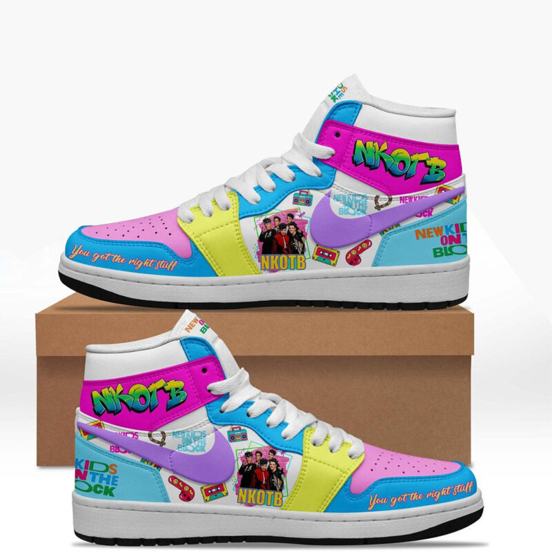 NKOTB You Got The Right Stuff Air Jordan 1 Shoes Music Lover Gifts For Him