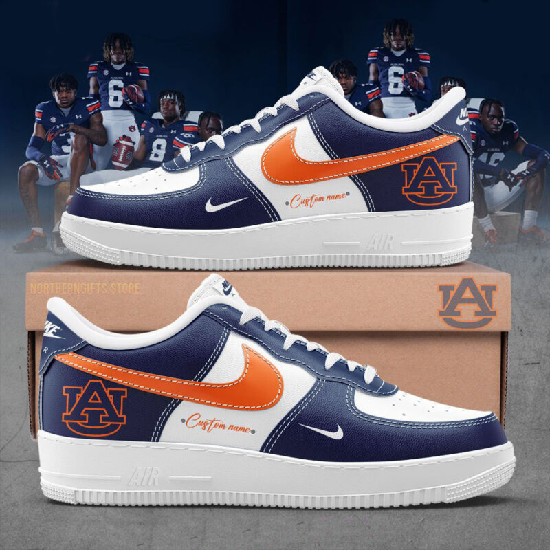 Personalized Auburn Tigers Football Nike Air Force 1 Auburn Tigers Merch Fathers Day Presents