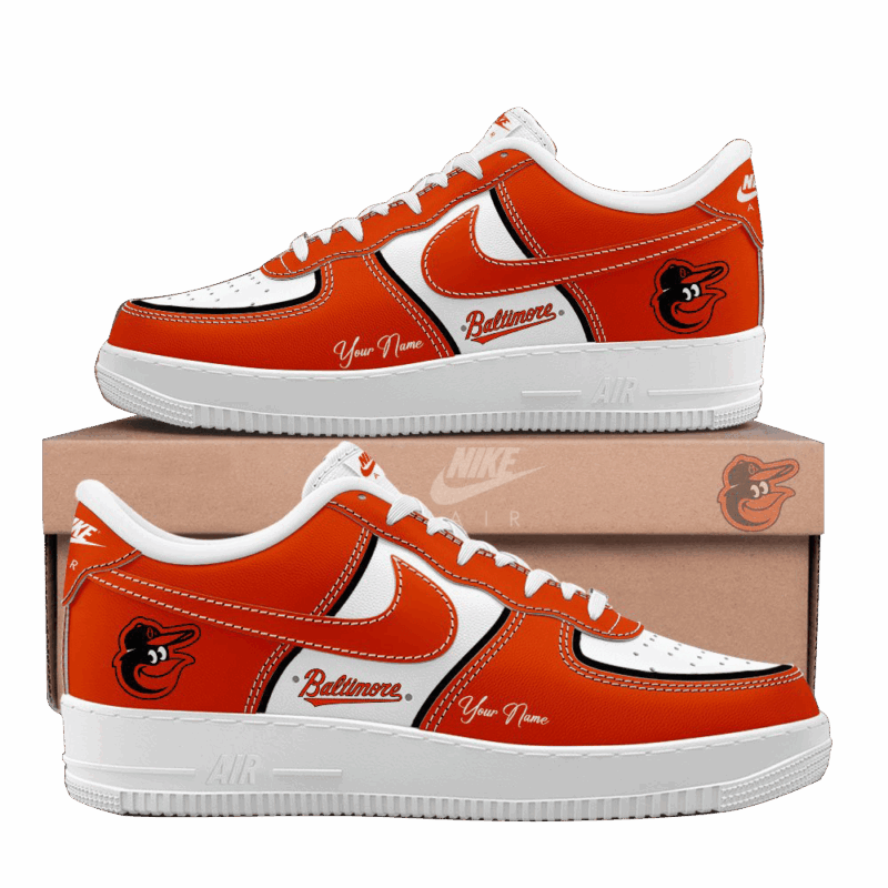 Personalized Baltimore Orioles MLB Air Force 1 Baltimore Orioles Merch Father's Day Gifts