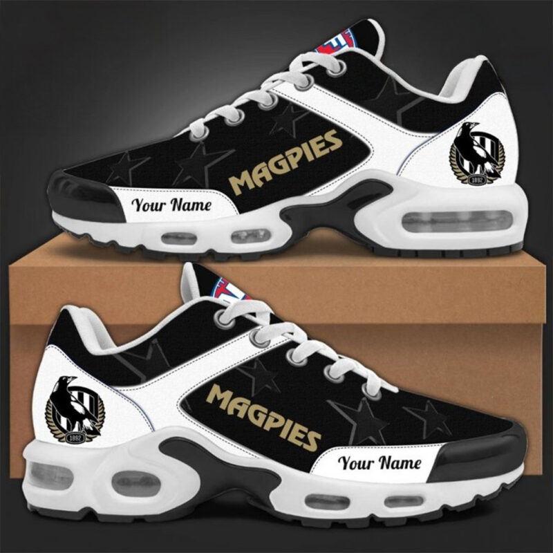 Personalized Collingwood Magpies AFL Nike Air Max Plus Sneakers 2025 Gifts For Husband