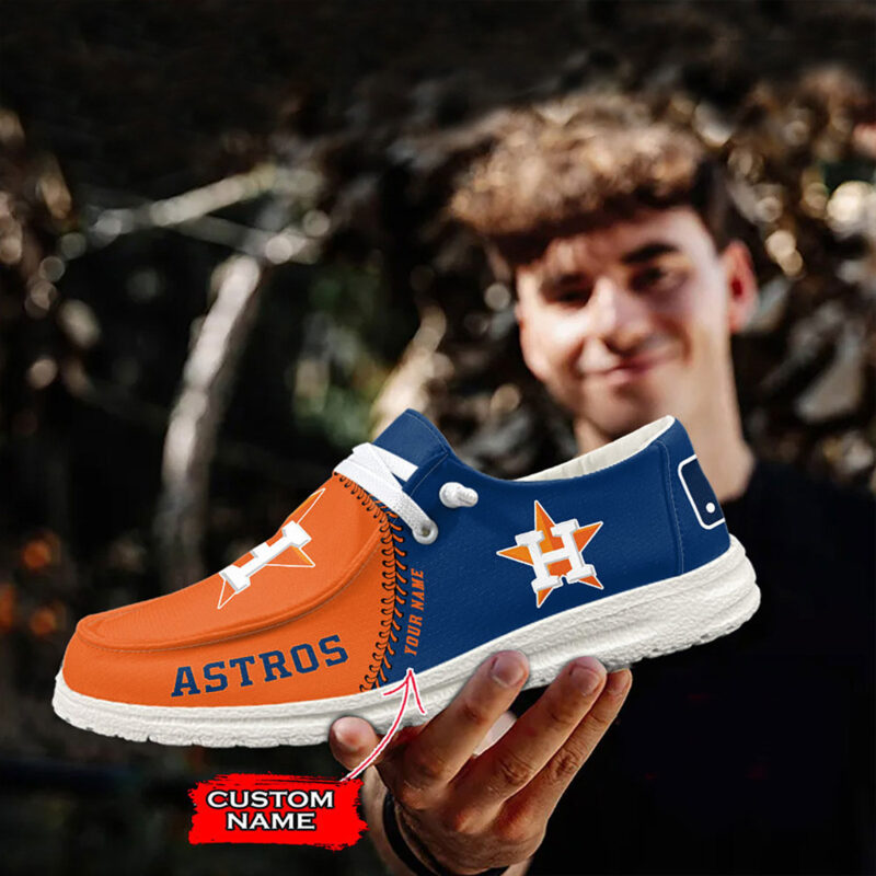 Personalized Houston Astros MLB Hey Dude Shoes Houston Astros Merch Top Father's Day Gifts