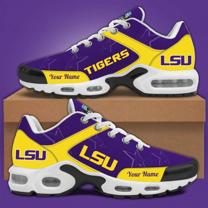 Personalized LSU Tigers Air Max Plus Sneakers 2025 LSU Tigers Merch Football Gifts For Men