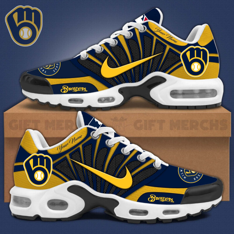 Personalized Milwaukee Brewers MLB Nike Air Max Plus Shoes Milwaukee Brewers Merch Fans Gifts