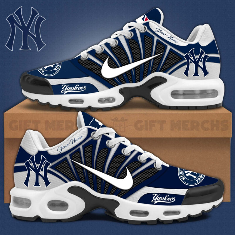 Personalized New York Yankees MLB Nike Air Max Plus Shoes New York Yankees Merch For Fans
