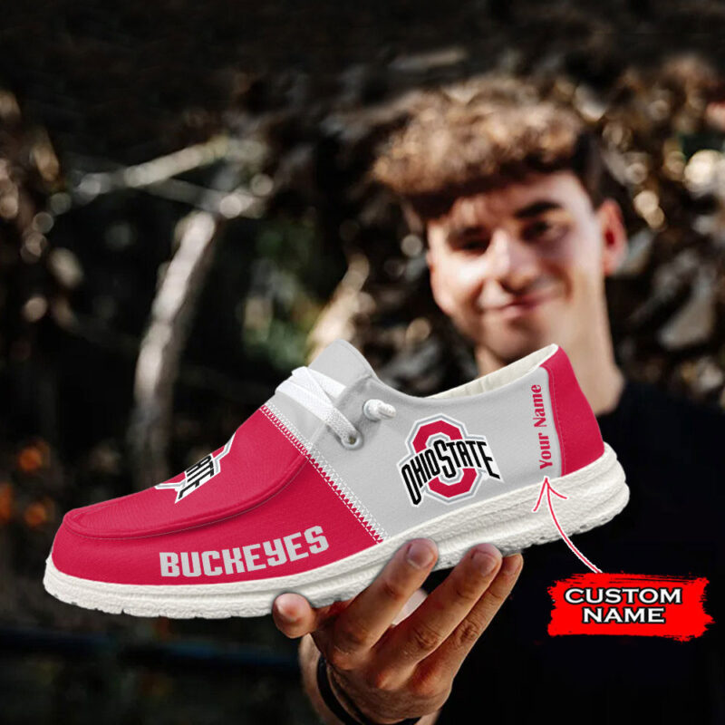 Personalized Ohio State Buckeyes Hey Dude Shoes Ohio State Buckeyes Merch Cool Gifts For Dad