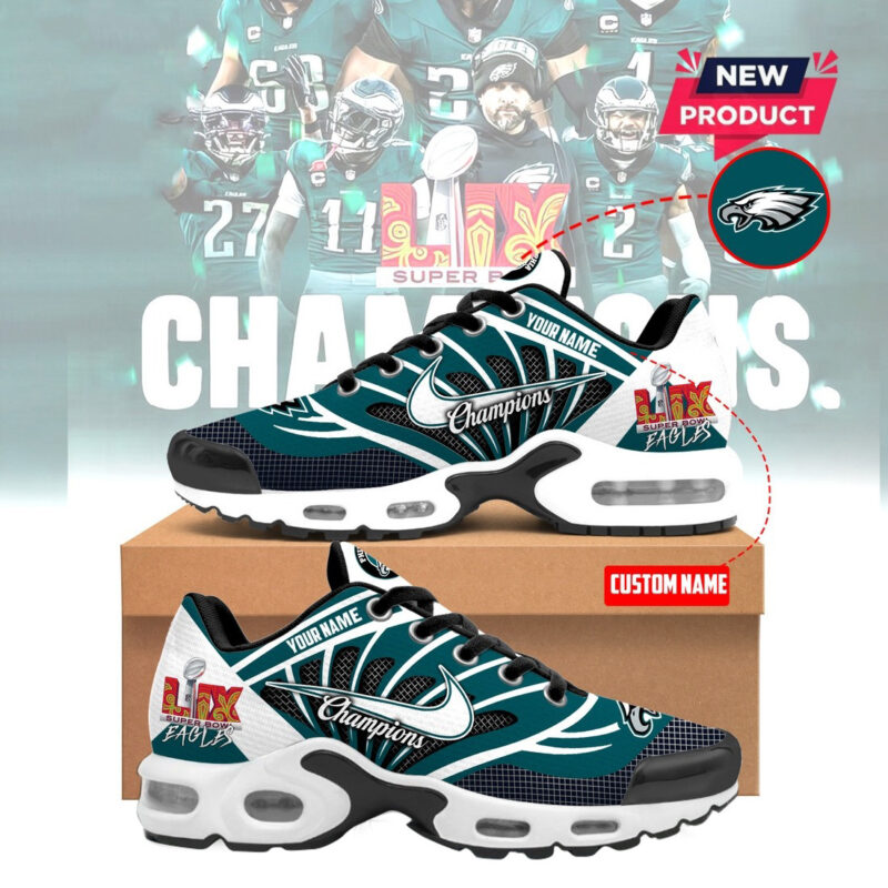 Personalized Super Bowl Lix Champions Eagles Sneakers Best Gifts For Football Fans