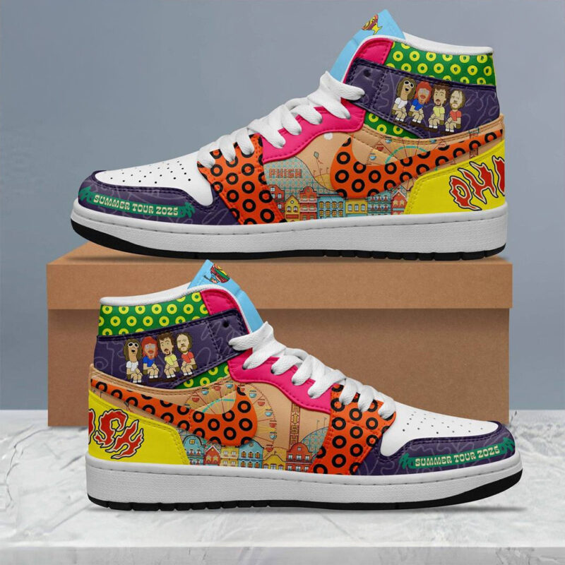 Phish Band Summer Tour 2025 Air Jordan 1 Sneaker Phish Merch Gifts For Music Fans