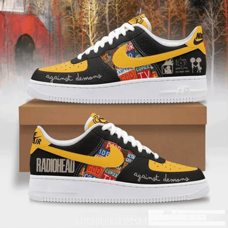 Radiohead Against Demons Nike Air Force 1 Radiohead Merch Unique Father'sDay Gifts