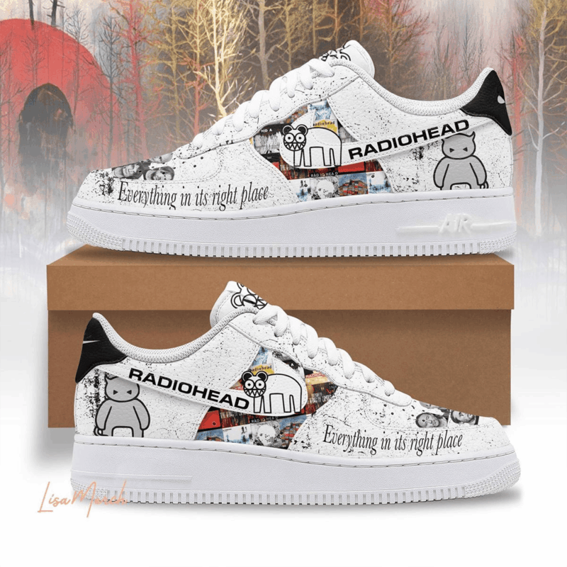 Radiohead Everything In Its Right Place Air Force 1 Shoes Radiohead Merch Father's Day Gifts
