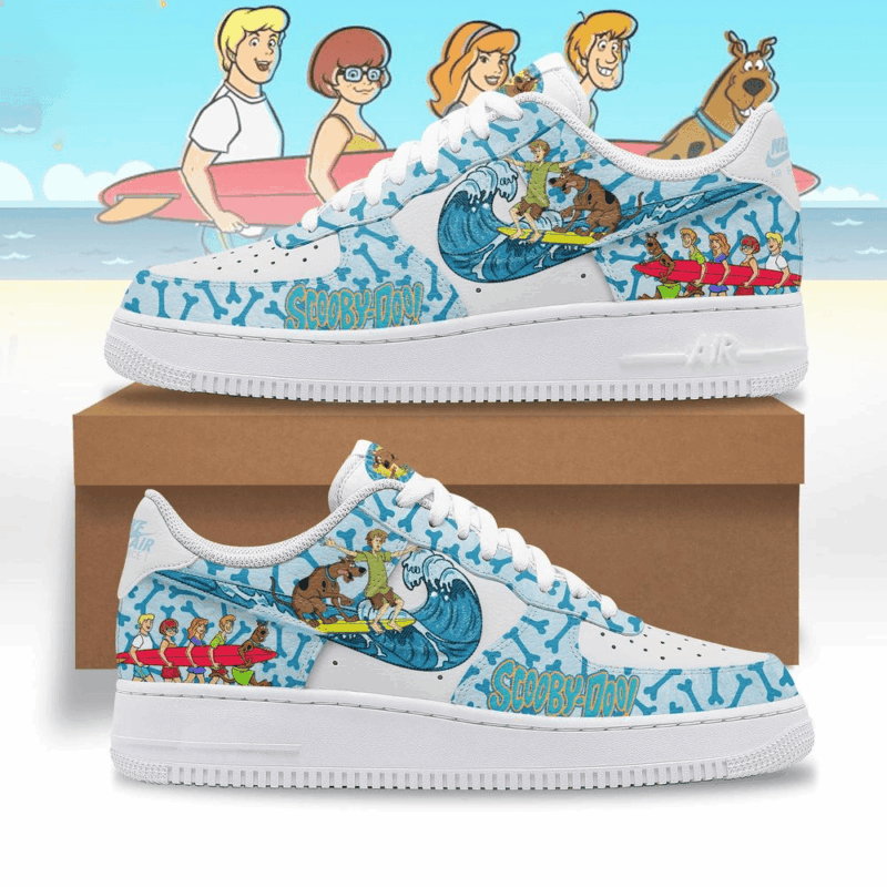 Scooby Doo To The Beach Limited Edition Air Force 1 Scooby Doo Merch Gifts For Friends