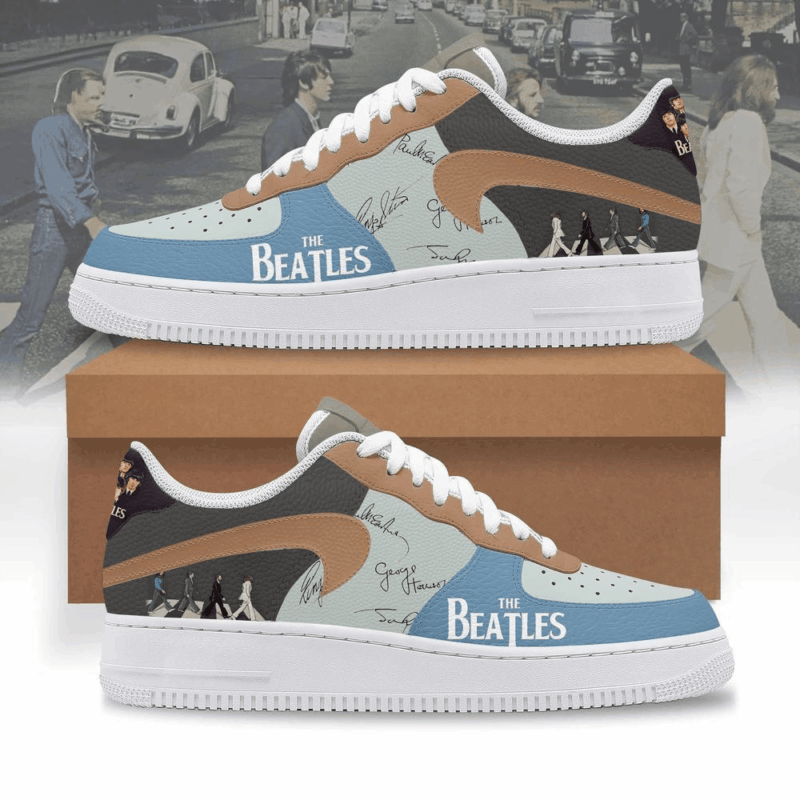 The Beatles Walking On The Street Special Edition Air Force 1 The Beatles Merch Gift For Dad