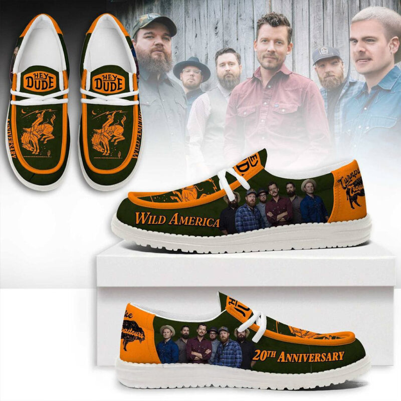 Turnpike Troubadours Wild America 20th Anniversary Loafer Shoes Turnpike Troubadours Merch