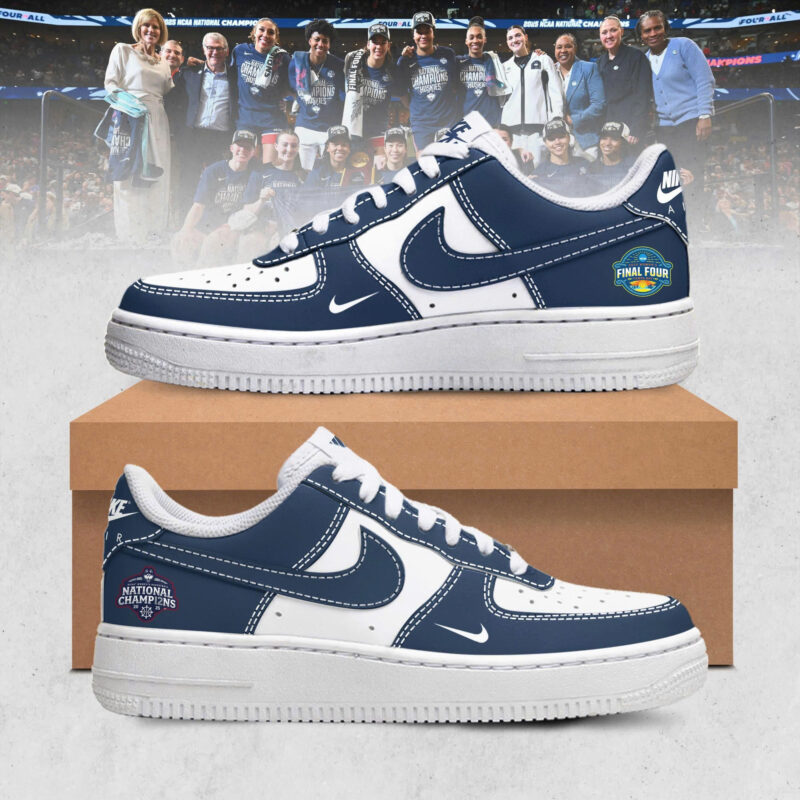 UConn Huskies 2025 NCAA Women's Basketball National Champions Air Force 1 Shoes