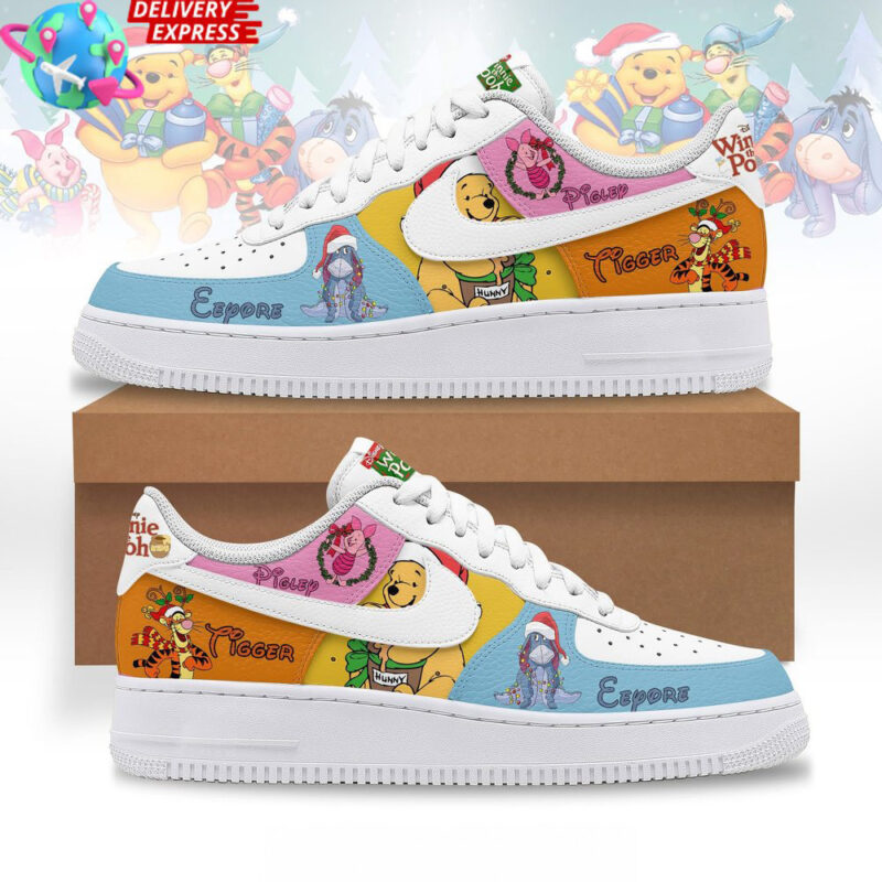 Winnie The Pooh Christmas Nike Air Force 1 Winnie The Pooh Merch Mother's Day Presents Ideas 2025